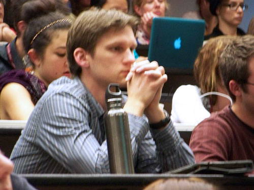 Photo of student listening to speaker at Naturopathic Gathering 2012