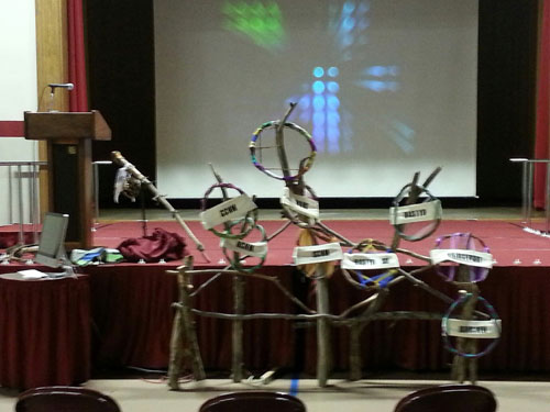 Photo of willow wreaths at Naturopathic Gathering 2012