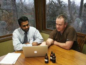 Dr. Saeed and Dr. Rardin with laptop
