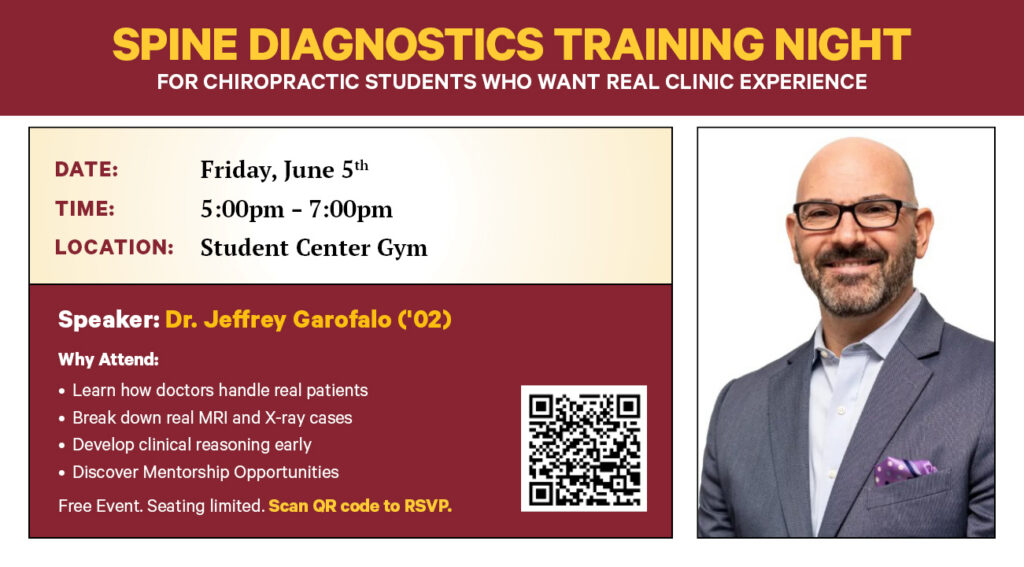 Spine Diagnostic Training Info Scan QR code for More 
