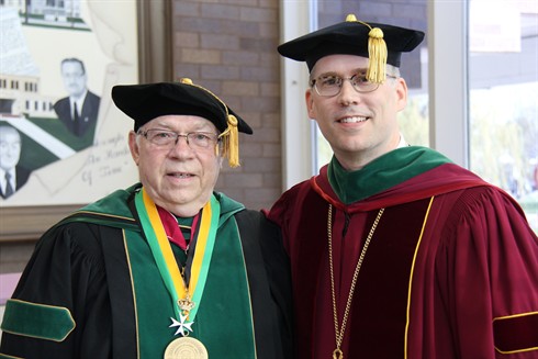 Commencement speaker Dr. Orien Tulp and President Stiefel