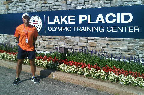 A. Carlo Guadagno at the entrance to the Olympic Training Center