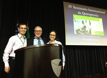 nuhs students presenting brazil research conference
