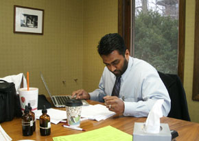 doctor saeed working desk