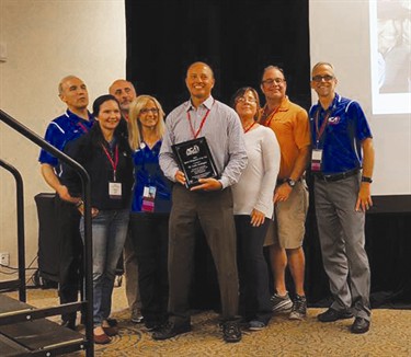 Carlo Guadagno, DC, CCSP®, ICCSP, FICC, receiving the American Chiropractic Association Sports Council's (ACASC) 2016 Sports Chiropractor of the Year