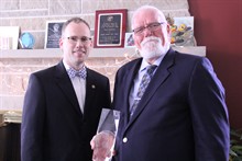 doctor c robert humprheys receives IAFNR lifetime achieve award from doctor stiefel