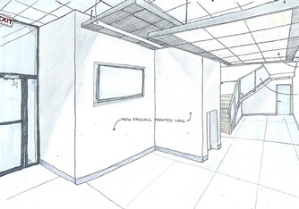 artist rendering east janse entryway update