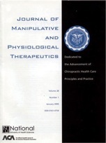 journal of maniuplative and physiological therapeutics cover