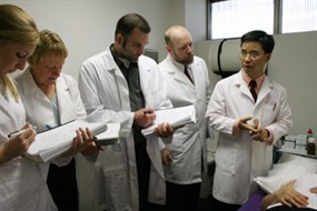 doctor kwon teaching group of students