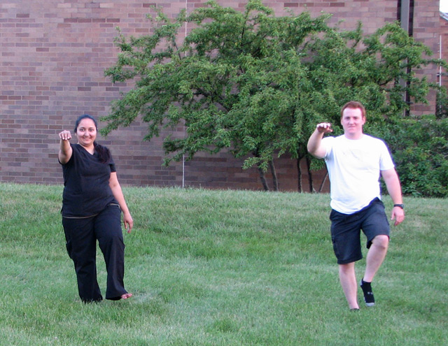 aom students practice qi gong