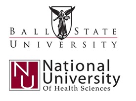 Ball State University and NUHS logos