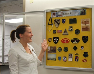 NUHS veterans clinic display