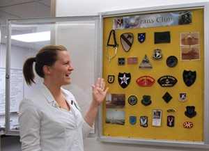 NUHS faculty showing veterans display showcase