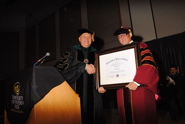 president winterstein uws honorary degree