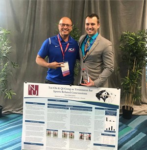 Dr. Carlo Guadagno poses with NUHS-Florida chiropractic student Tom Marciano