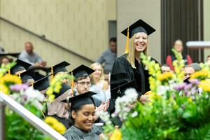 Amanda Bose in graduation gown