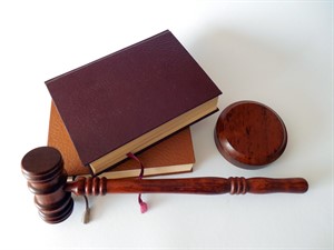law books and gavel