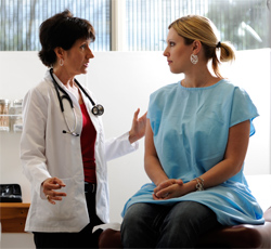primary care doctor working with patient