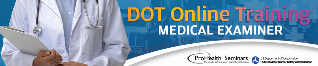 DOT online training medical examiner banner