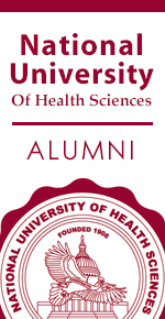 NUHS alumni badge seal white