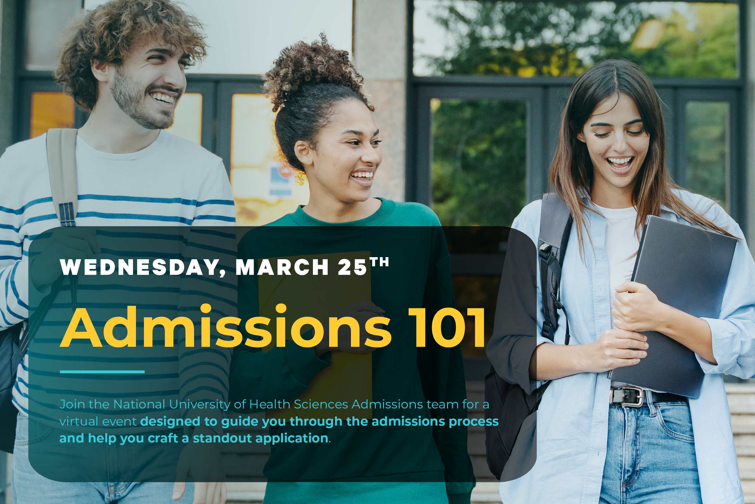 student walking around a university