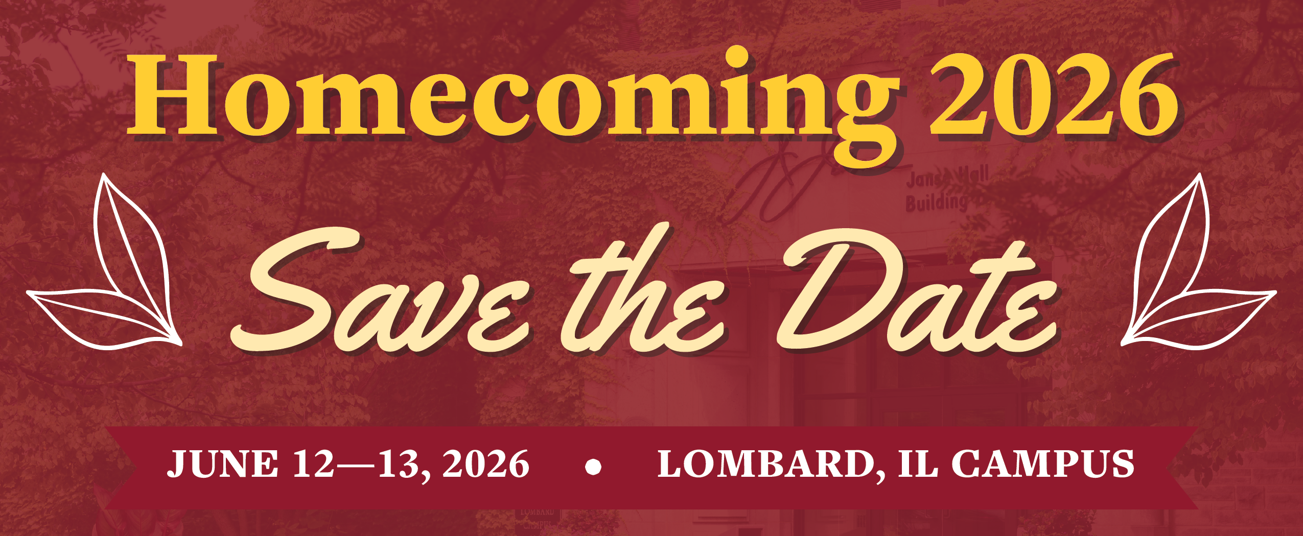 Homecoming Save the Date June 12 and June 13 2026