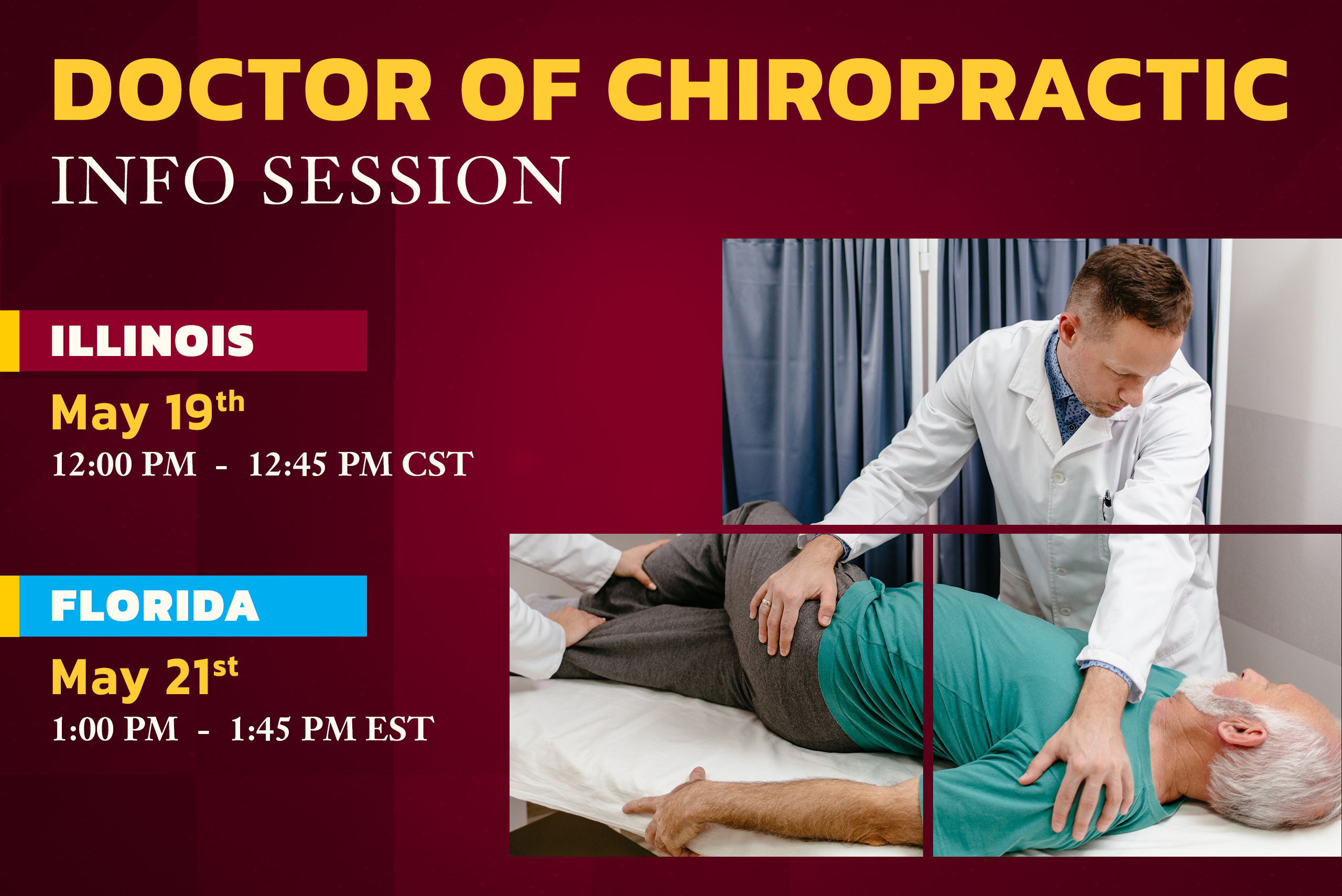 Doctor of Chiropractic Info Sessions