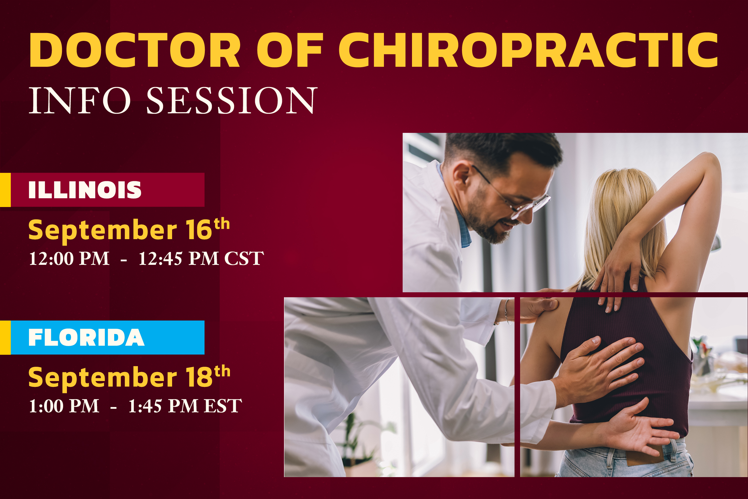 Doctor of Chiropractic Info Sessions