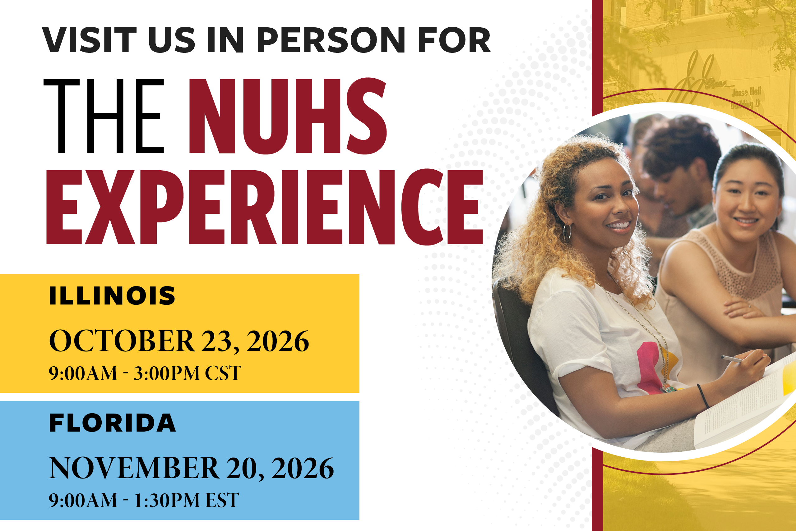 The NUHS Experience Day at both locations