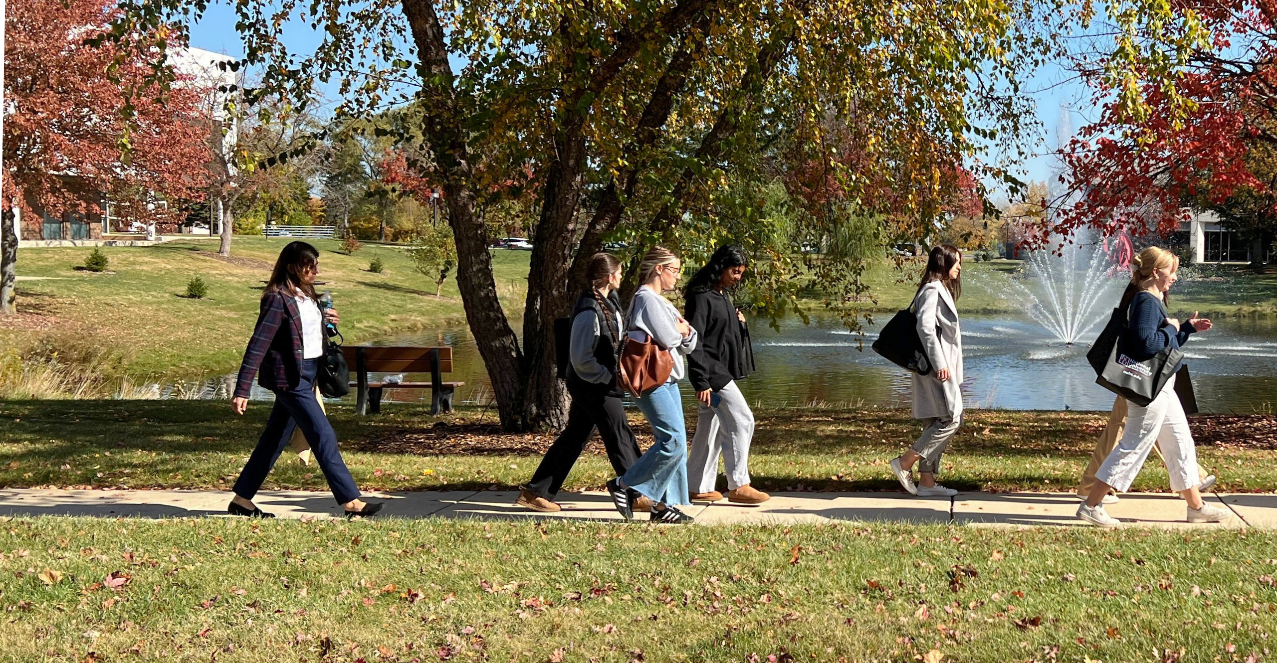 People at visit event in fall visit get