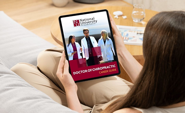 student looking at Doctor of Chiropractic career guide