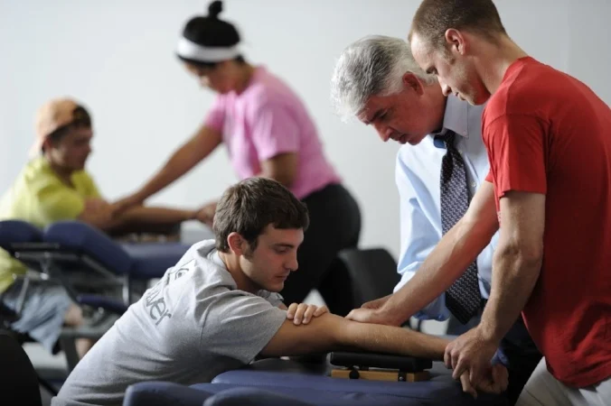 Dr. Pam Joachim Demonstrates Cox Technic Chiropractic Technique