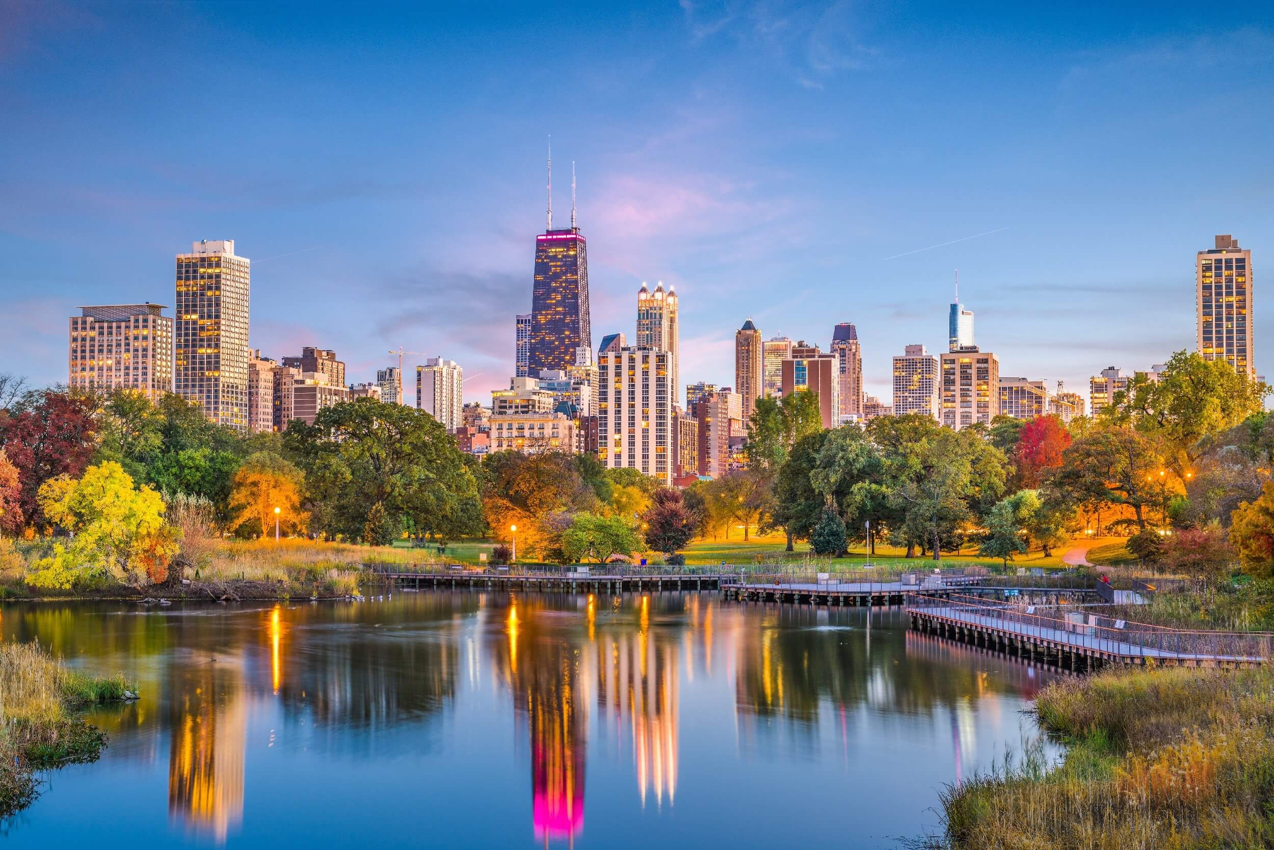 lincoln park chicago skyline